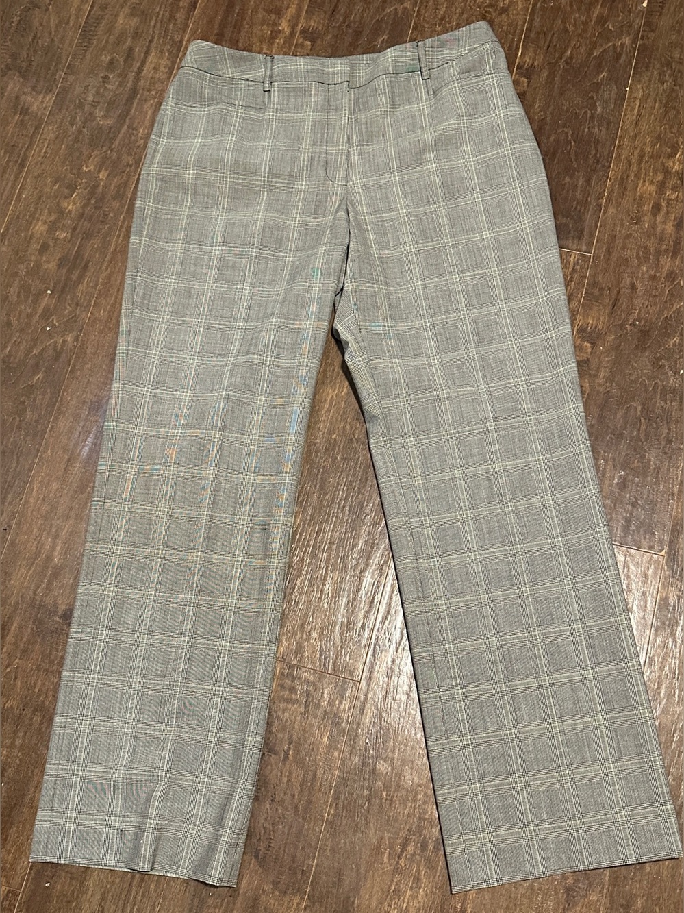 Lands’ End Plaid Light Brown Tan Dress Pants Women’s 12